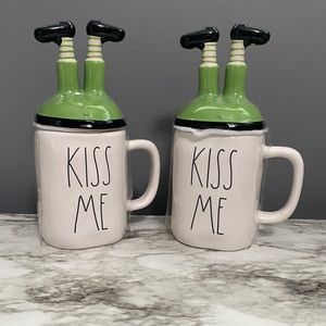 Rae Dunn Irish Kiss Me Mug with Topper